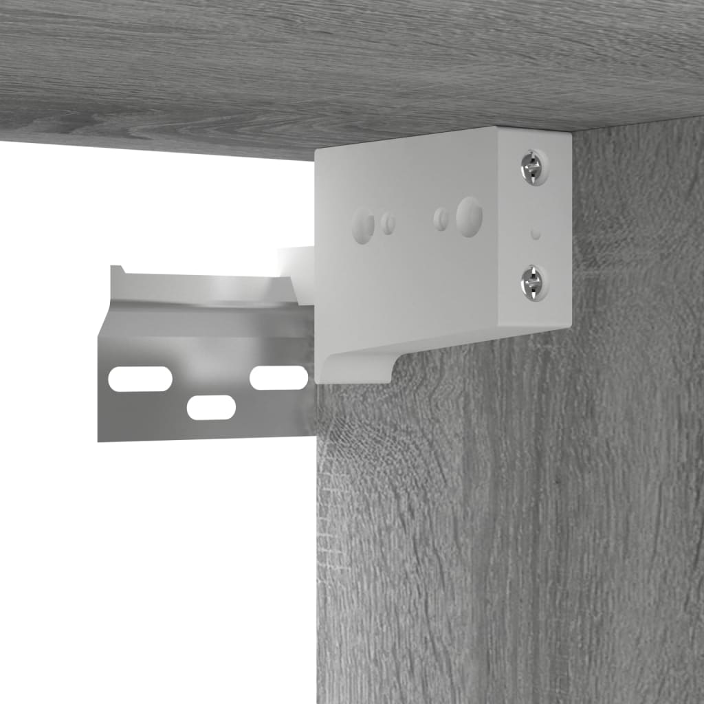 Mobili TV Parete 4pz Grigio Sonoma 60x30x30cm Legno Multistrato