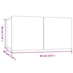 Mobili TV Parete 4pz Grigio Sonoma 60x30x30cm Legno Multistrato