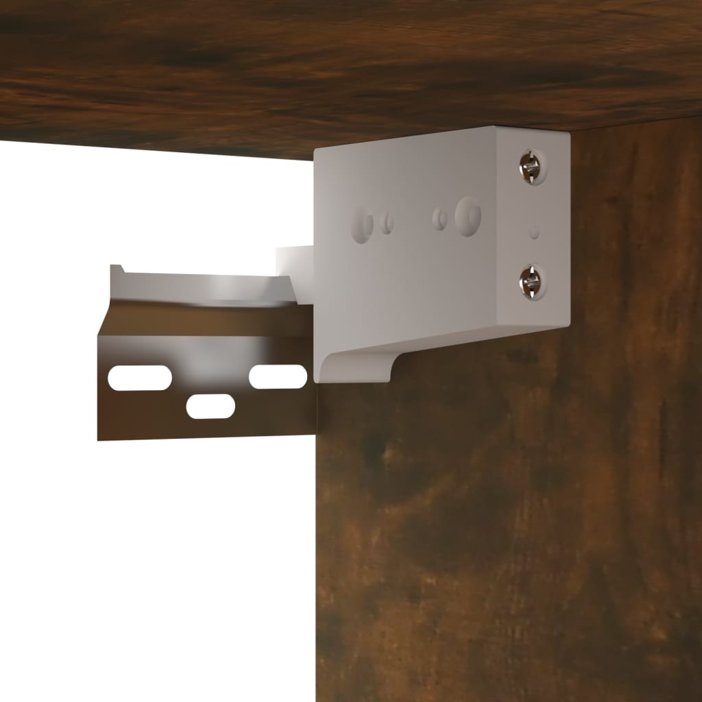 Set di Mobili Porta TV 5 pz Rovere Fumo in Legno Multistrato