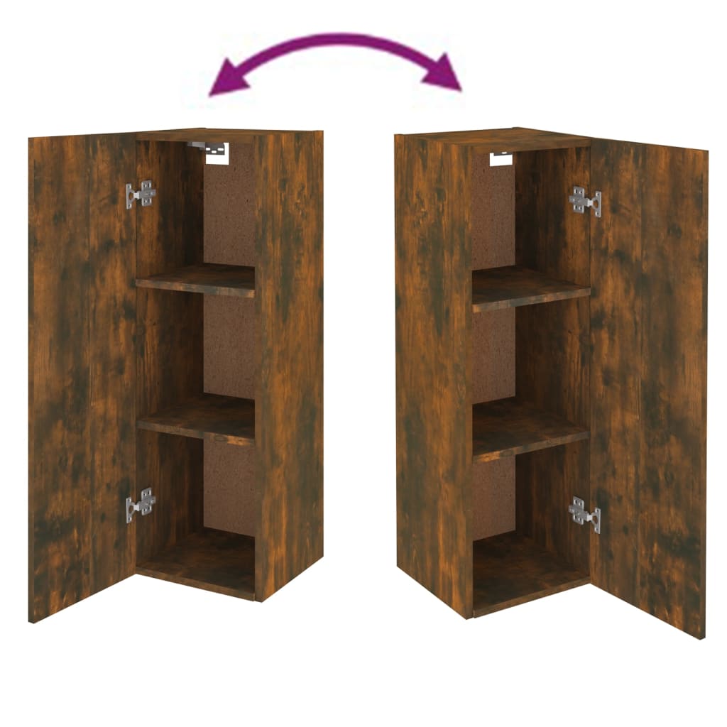 Set di Mobili Porta TV 5 pz Rovere Fumo in Legno Multistrato