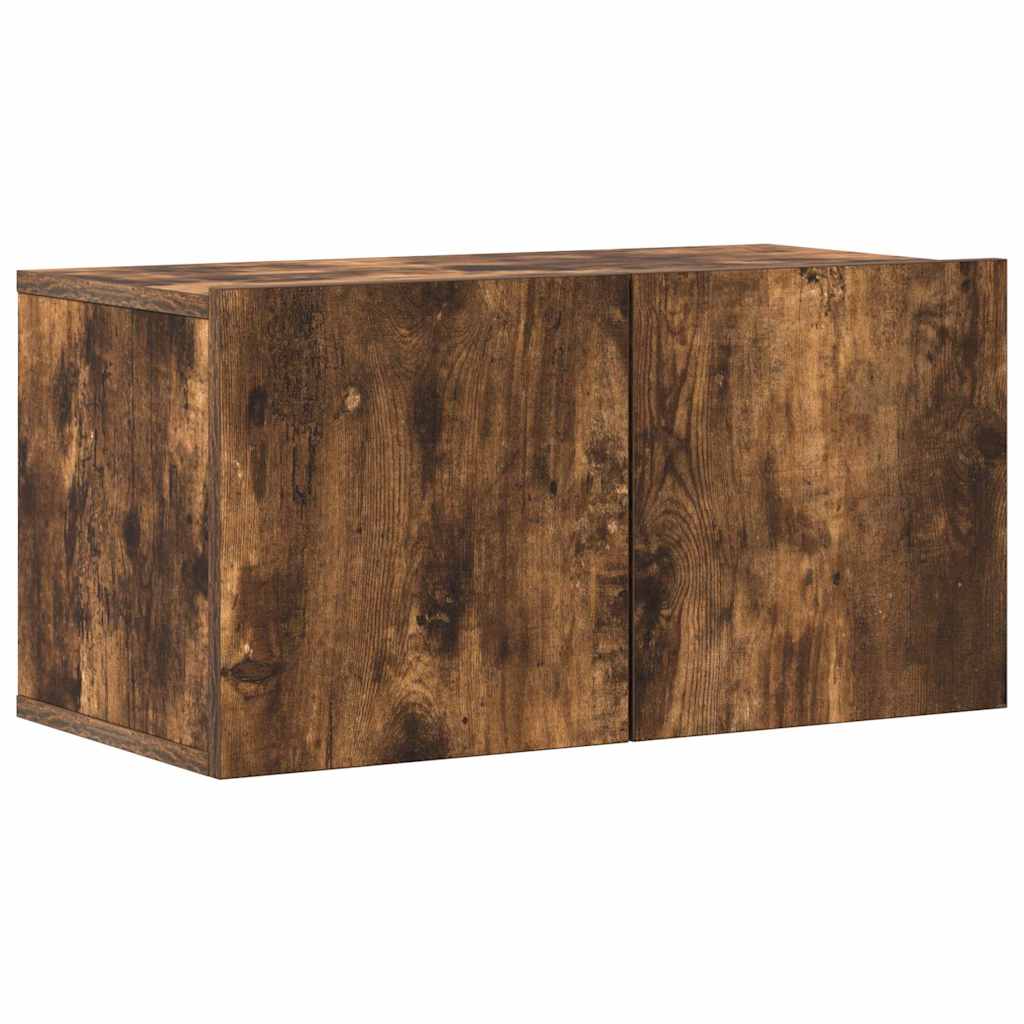Set di Mobili Porta TV 4 pz Rovere Fumo in Legno Multistrato