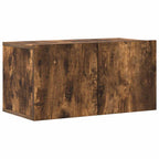 Set di Mobili Porta TV 4 pz Rovere Fumo in Legno Multistrato