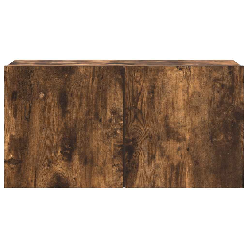 Set di Mobili Porta TV 4 pz Rovere Fumo in Legno Multistrato