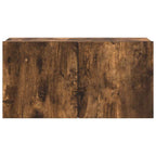 Set di Mobili Porta TV 4 pz Rovere Fumo in Legno Multistrato