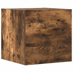 Set di Mobili Porta TV 4 pz Rovere Fumo in Legno Multistrato