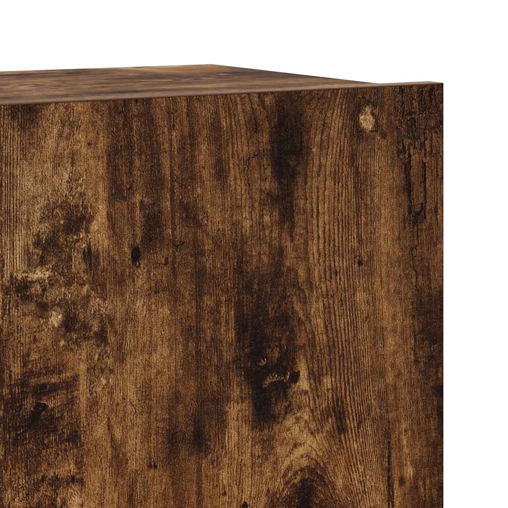 Set di Mobili Porta TV 4 pz Rovere Fumo in Legno Multistrato