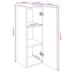 Mobili TV 4 pz Rovere Fumo 30,5x30x90 cm in Legno Multistrato