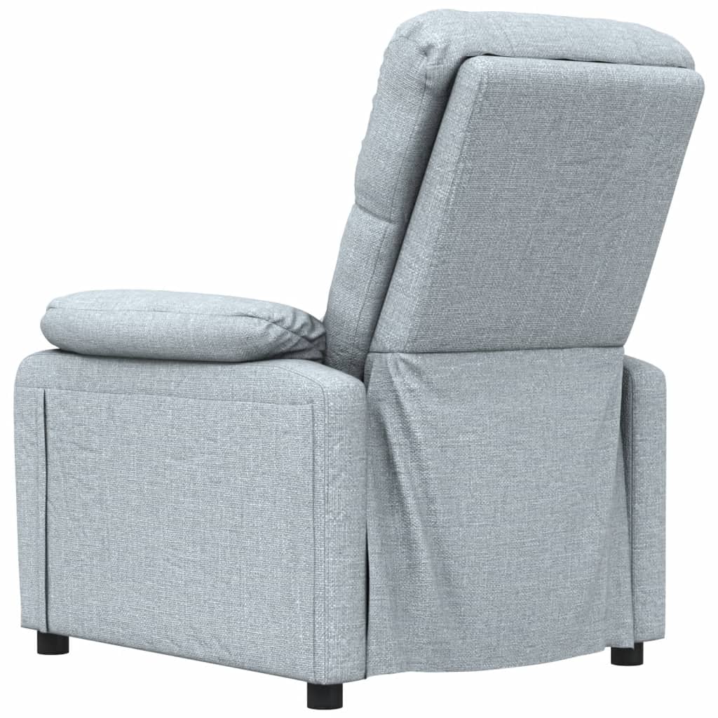 Poltrona Reclinabile in Tessuto Grigio Chiaro