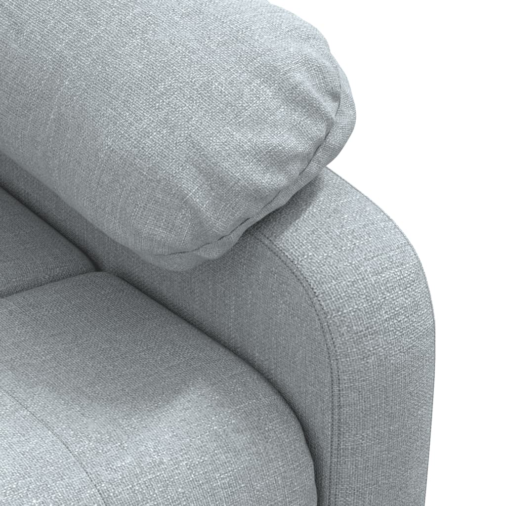 Poltrona Reclinabile in Tessuto Grigio Chiaro