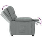 Poltrona Reclinabile in Tessuto Grigio Scuro