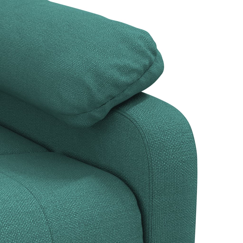 Poltrona Reclinabile in Tessuto Verde Scuro