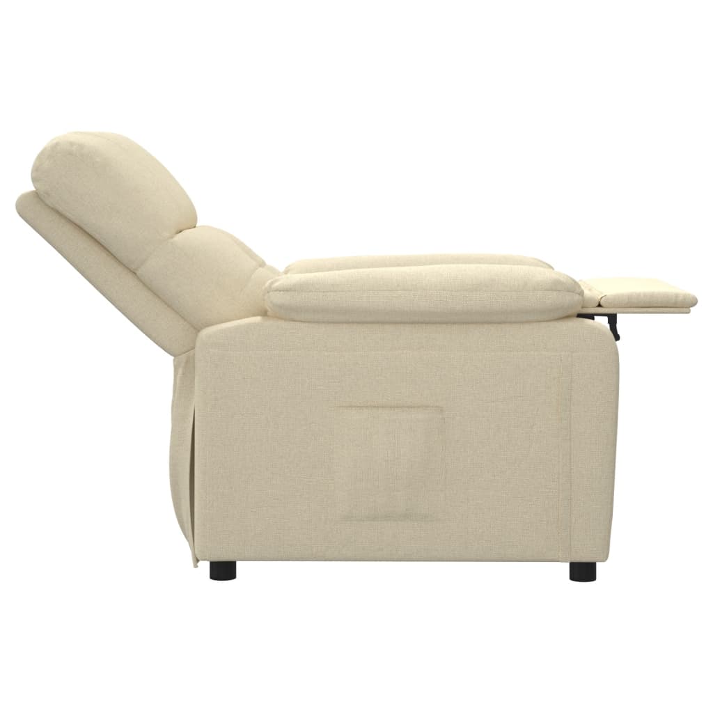 Poltrona Reclinabile in Tessuto Crema