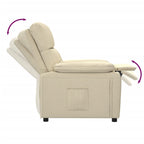 Poltrona Reclinabile in Tessuto Crema