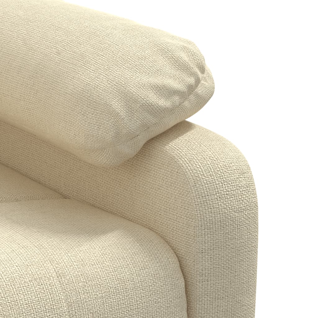 Poltrona Reclinabile in Tessuto Crema