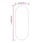 Specchio da Parete Argento 50x20 cm Ovale