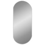Specchio da Parete Argento 90x40 cm Ovale