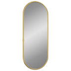 Specchio da Parete Dorato 40x15 cm Ovale
