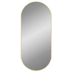 Specchio da Parete Dorato 100x45 cm Ovale