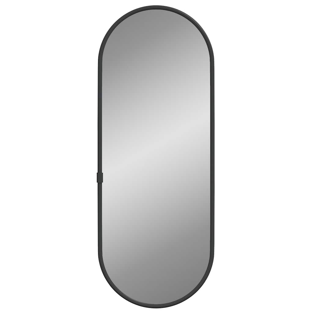 Specchio da Parete Nero 40x15 cm Ovale