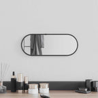 Specchio da Parete Nero 40x15 cm Ovale