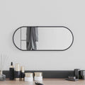 Specchio da Parete Nero 50x20 cm Ovale