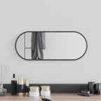 Specchio da Parete Nero 50x20 cm Ovale