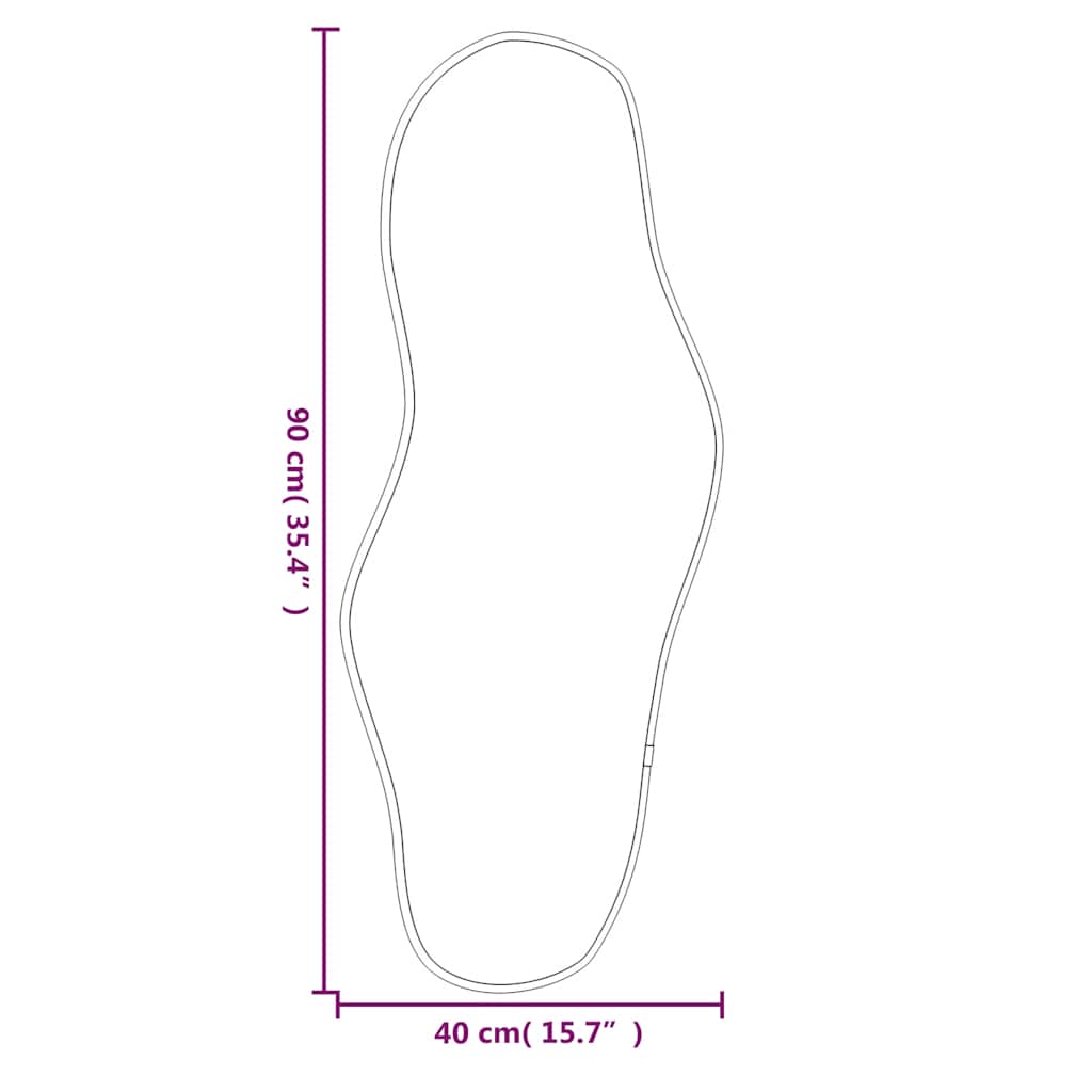 Specchio da Parete Argento 90x40 cm