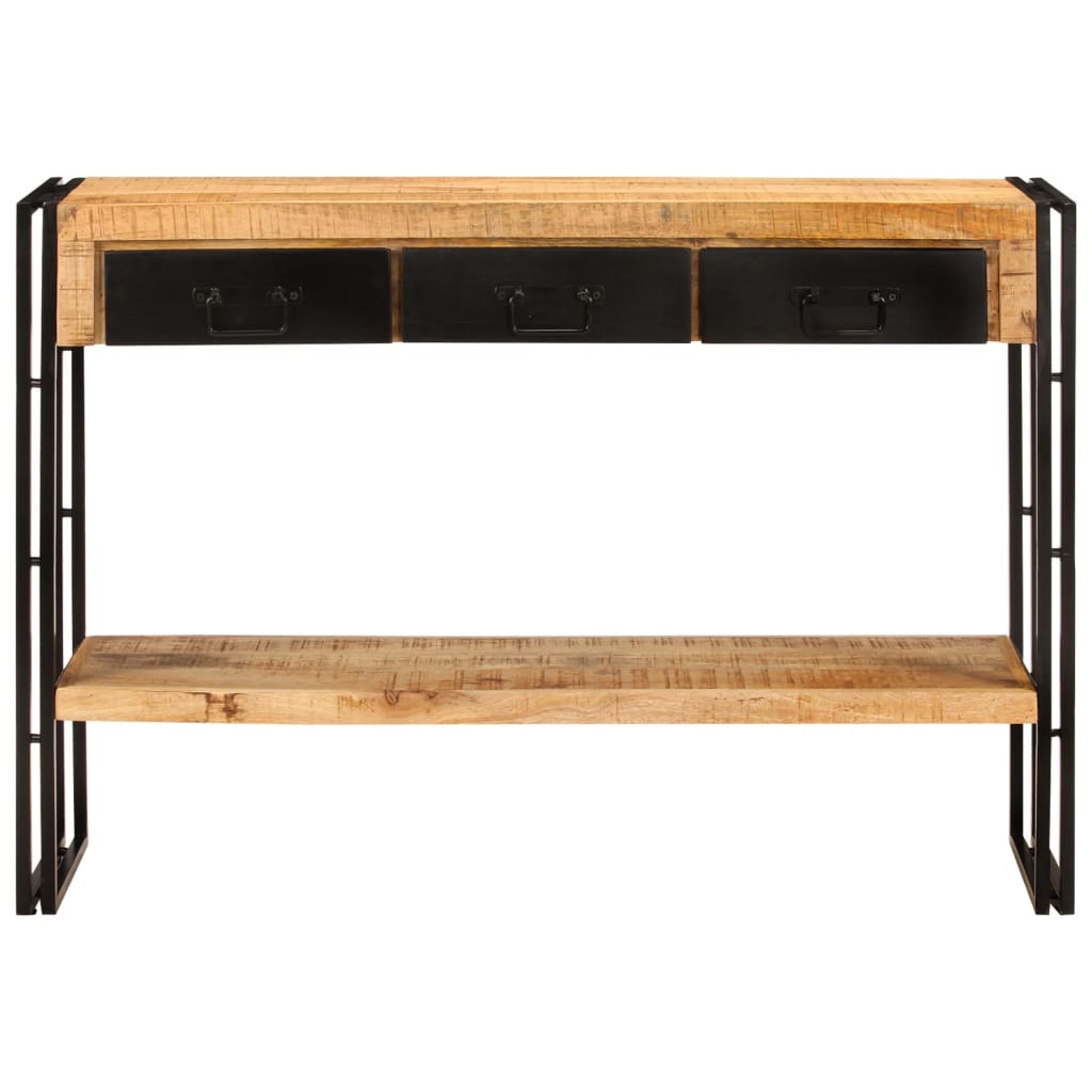 Tavolo Consolle 110x30x76 cm in Legno Massello di Mango