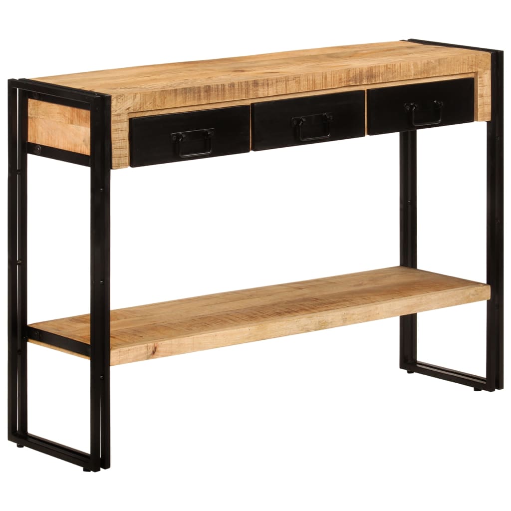 Tavolo Consolle 110x30x76 cm in Legno Massello di Mango