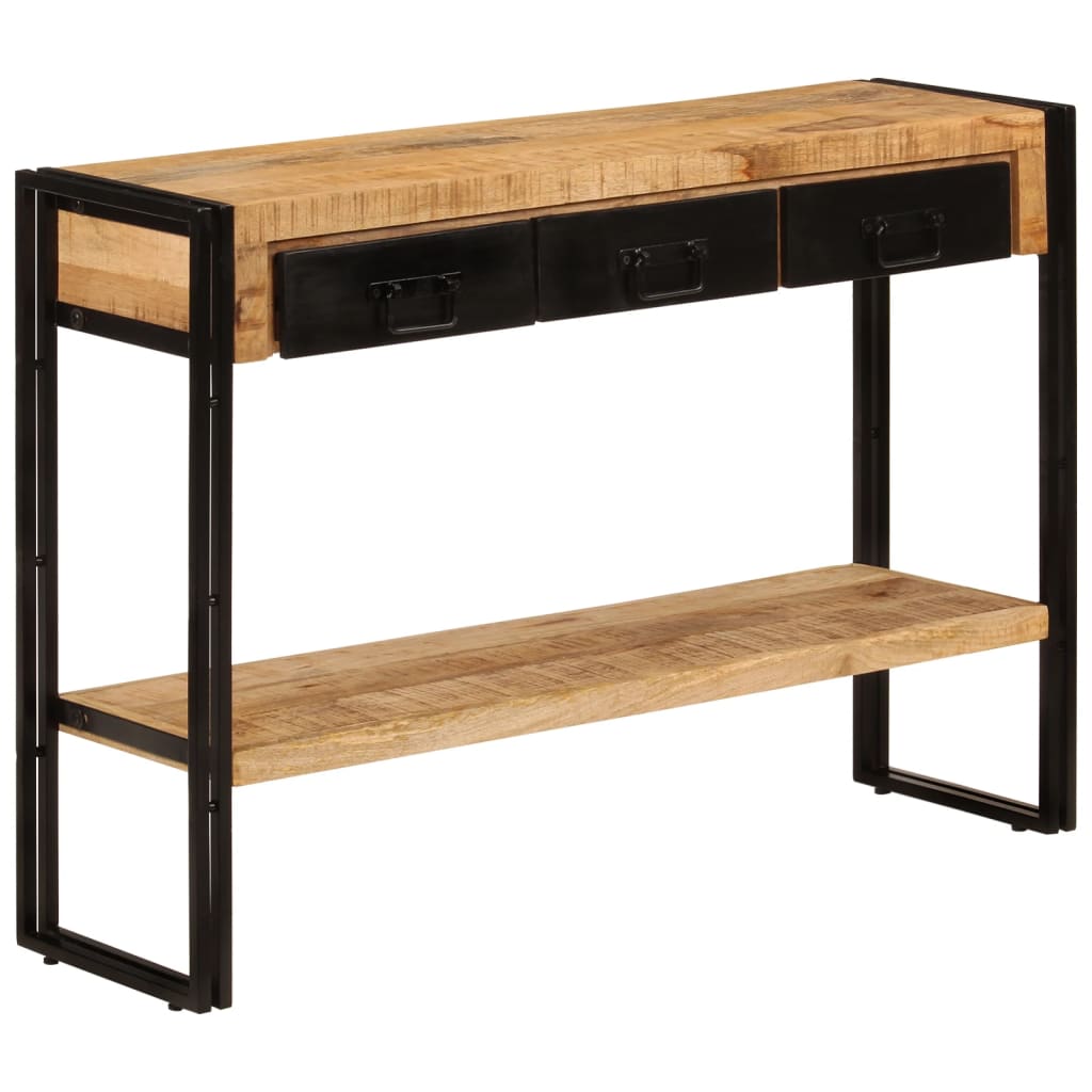 Tavolo Consolle 110x30x76 cm in Legno Massello di Mango
