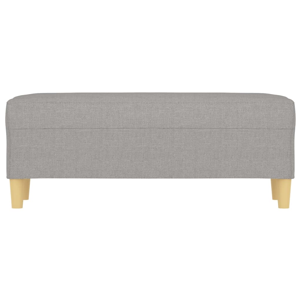 Panca Grigio chiaro 100x35x41 cm in Tessuto