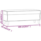 Panca Marrone 100x35x41 cm in Tessuto