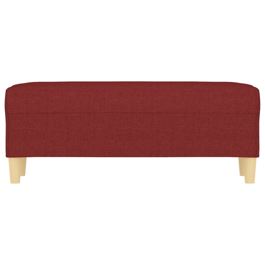 Panca Rosso Vino 100x35x41 cm in Tessuto