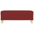 Panca Rosso Vino 100x35x41 cm in Tessuto