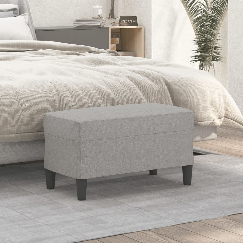 Panca Grigio chiaro 70x35x41 cm in Tessuto