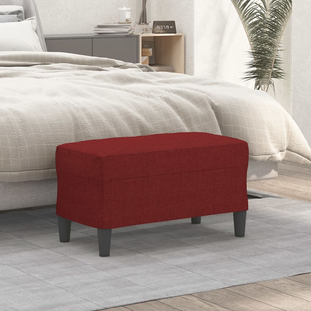Panca Rosso Vino 70x35x41 cm in Tessuto