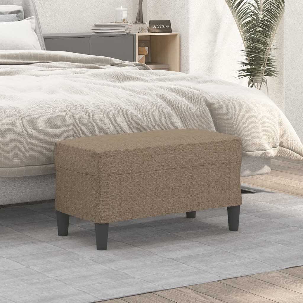 Panca tortora 70x35x41 cm in Tessuto