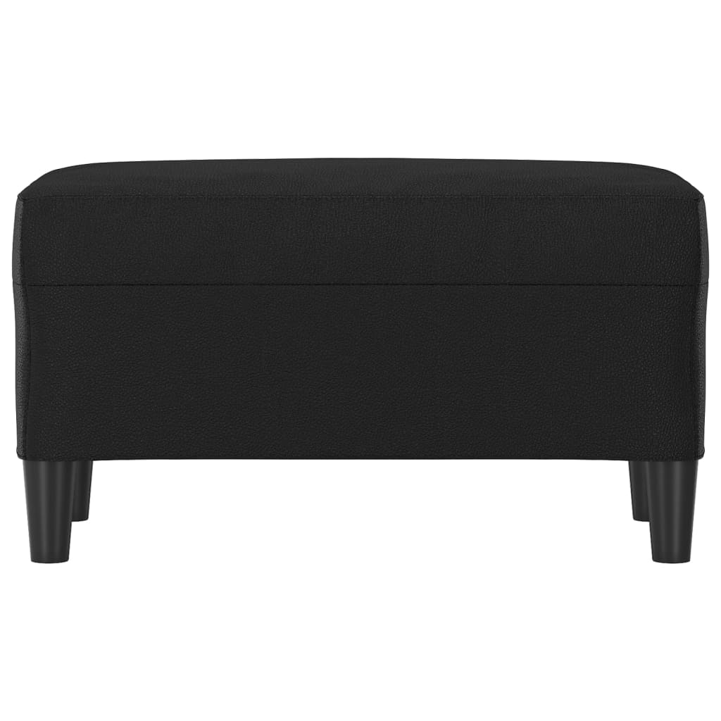 Panca Nera 70x35x41 cm in Similpelle
