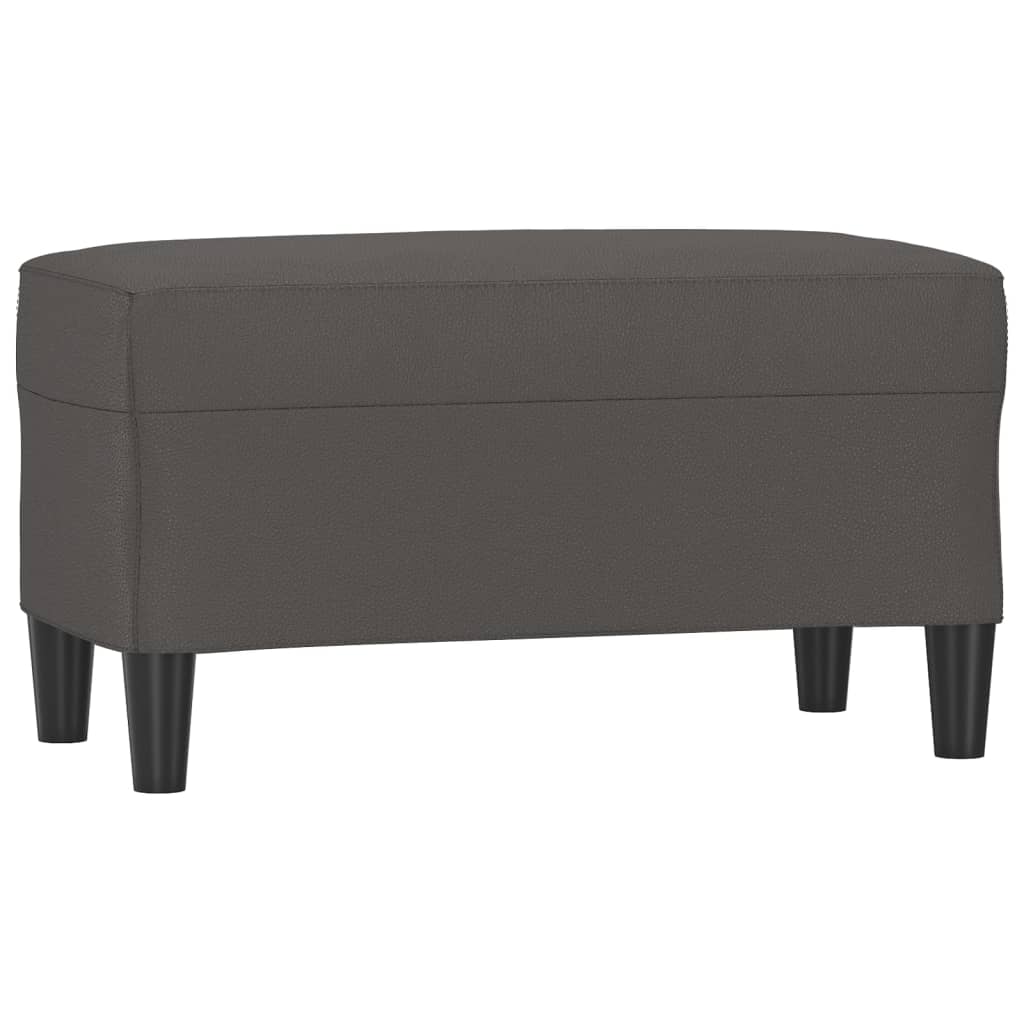Panca Grigia 70x35x41 cm in Similpelle