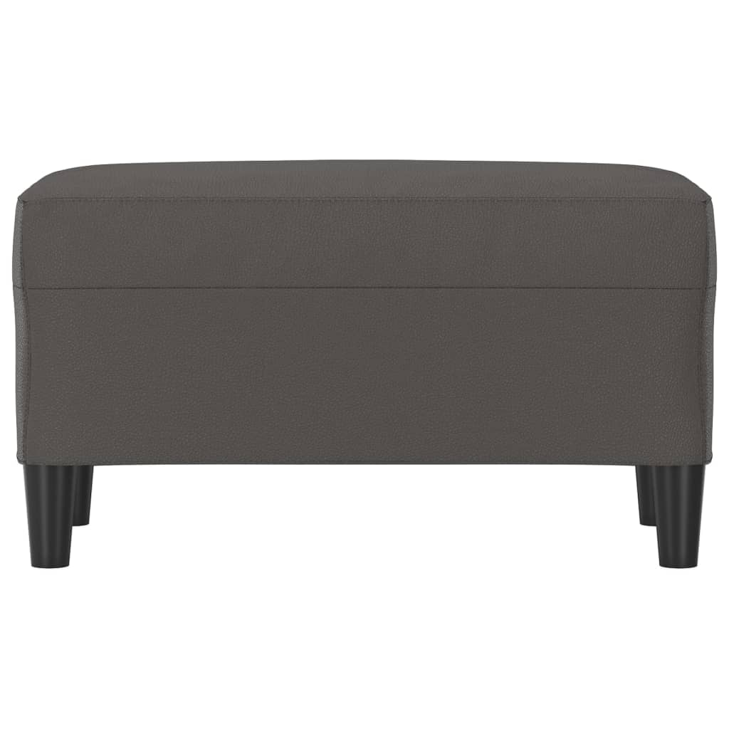 Panca Grigia 70x35x41 cm in Similpelle