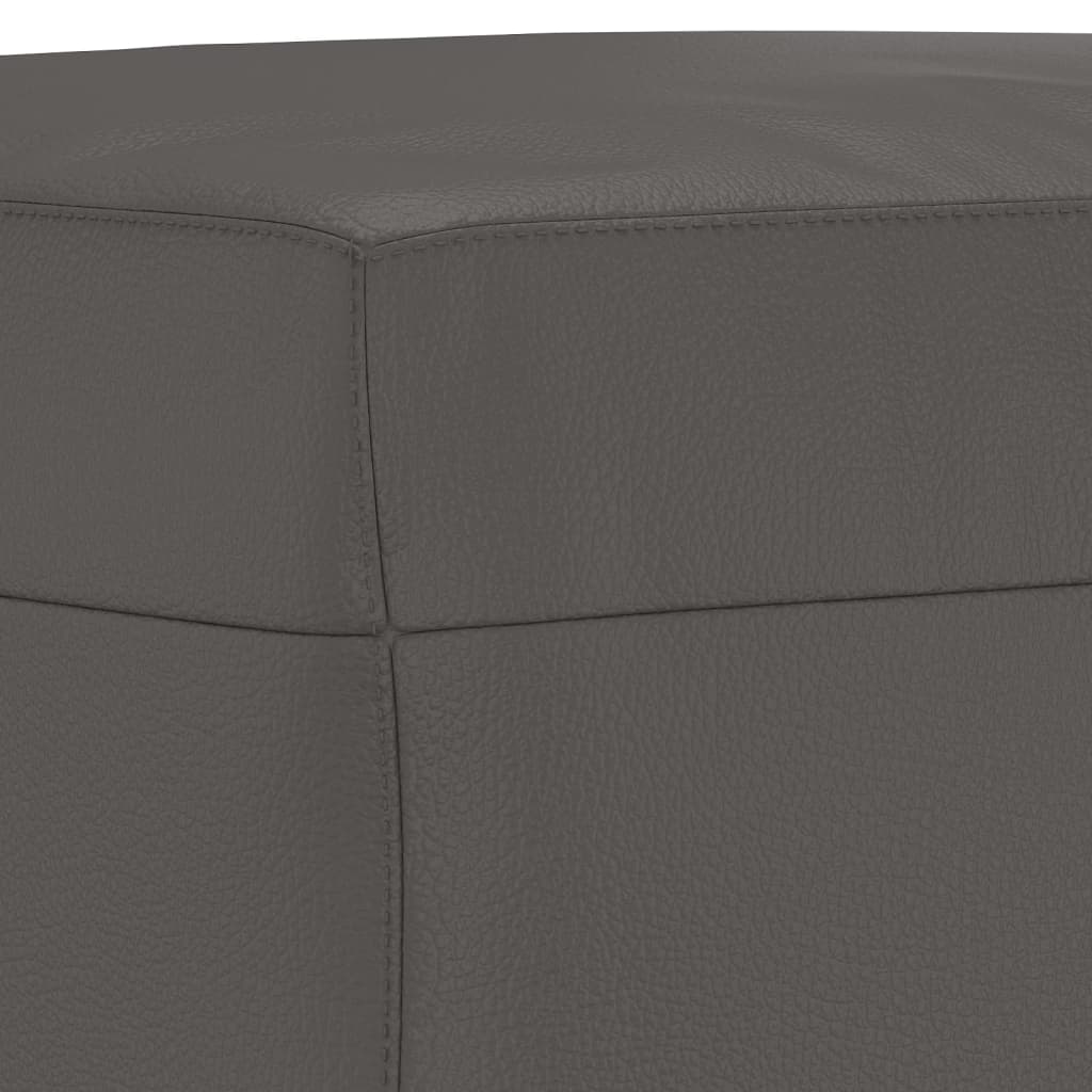 Panca Grigia 70x35x41 cm in Similpelle