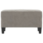 Panca Grigio Chiaro 70x35x41 cm in Velluto