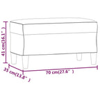 Panca Grigio Chiaro 70x35x41 cm in Velluto