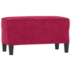 Panca Rosso Vino 70x35x41 cm in Velluto