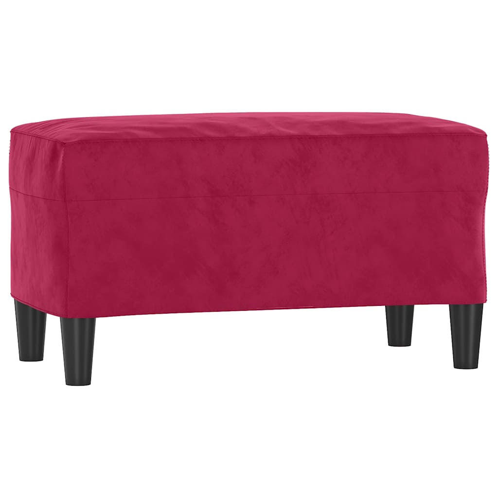 Panca Rosso Vino 70x35x41 cm in Velluto