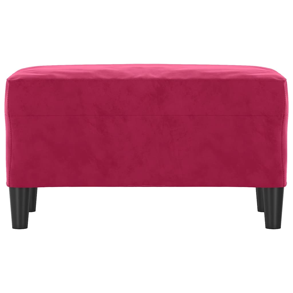 Panca Rosso Vino 70x35x41 cm in Velluto