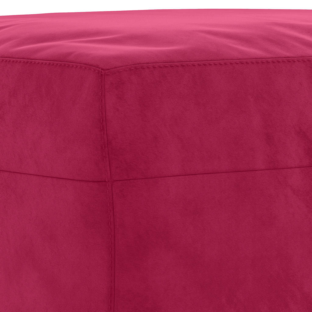 Panca Rosso Vino 70x35x41 cm in Velluto