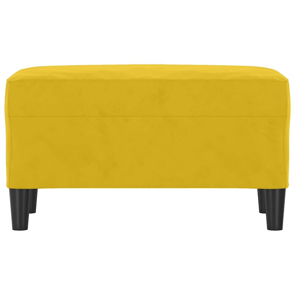 Panca Giallo 70x35x41 cm in Velluto