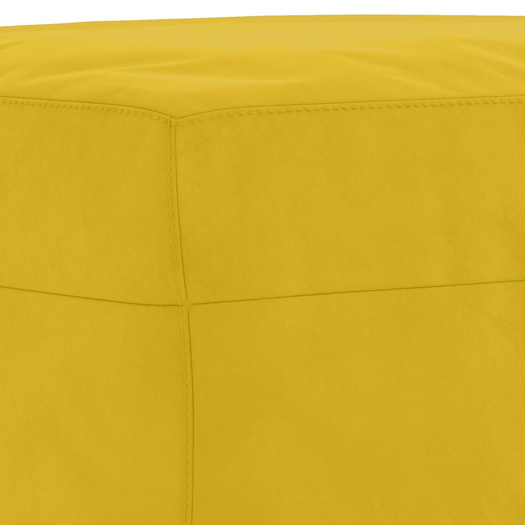 Panca Giallo 70x35x41 cm in Velluto