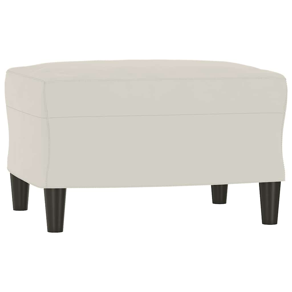Panca crema 70x35x41 cm in Velluto